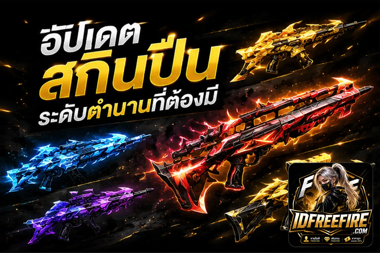 อัปเดตสกินปืนระดับตำนานที่ รหัสฟีฟาย สายโหดต้องมีติดคลัง!